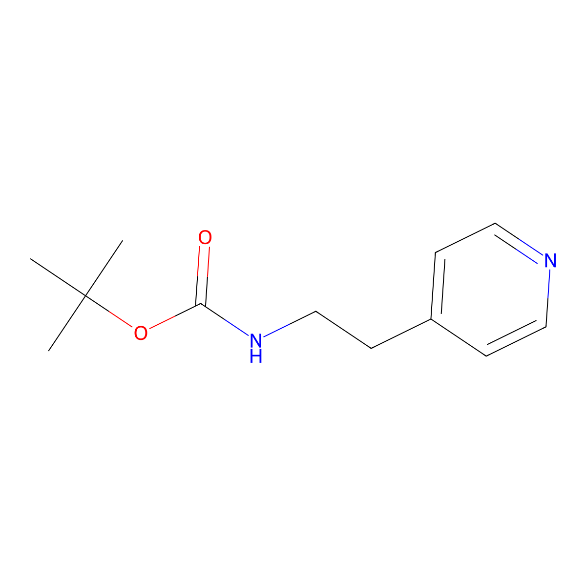 Tert-butyl N-[2-(pyridin-4-YL)ethyl]carbamate molecular structure, CAS 109573-05-9