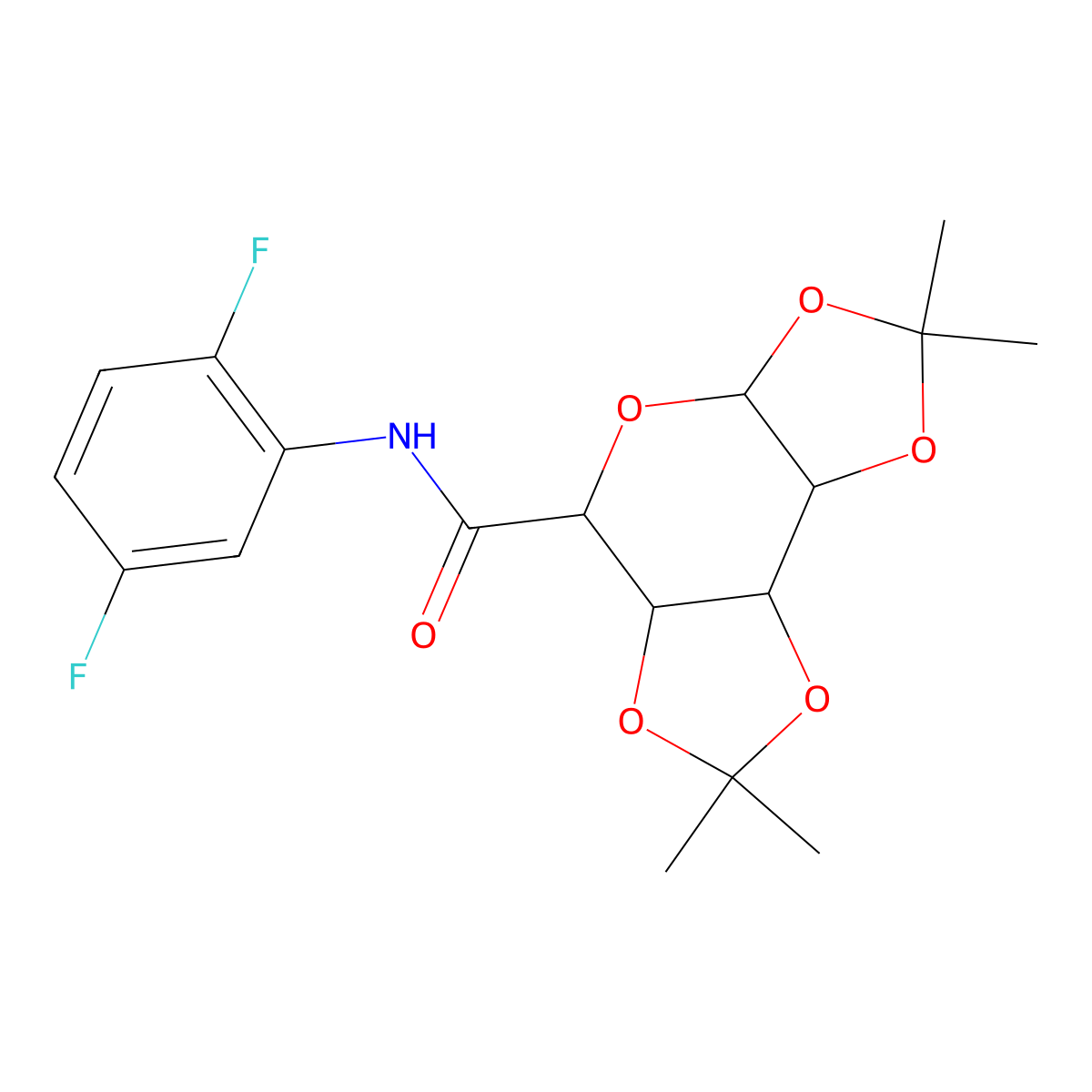 N-(2,5-difluorophenyl)-4,4,11,11-tetramethyl-3,5,7,10,12-pentaoxatricyclo[7.3.0.0^{2,6}]dodecane-8-carboxamide molecular structure, CAS 1095762-80-3