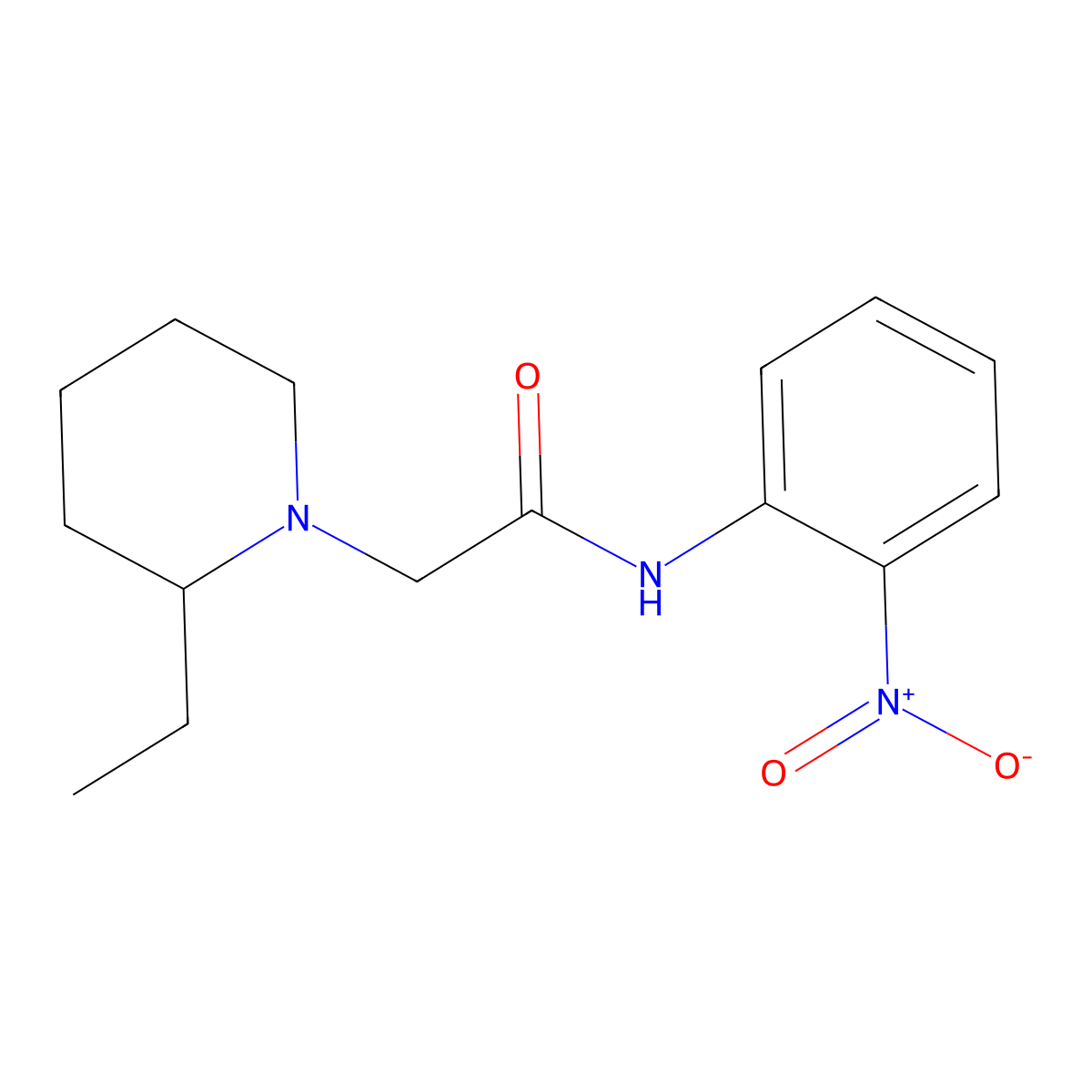 2-(2-ethylpiperidin-1-yl)-N-(2-nitrophenyl)acetamide molecular structure, CAS 1095813-80-1