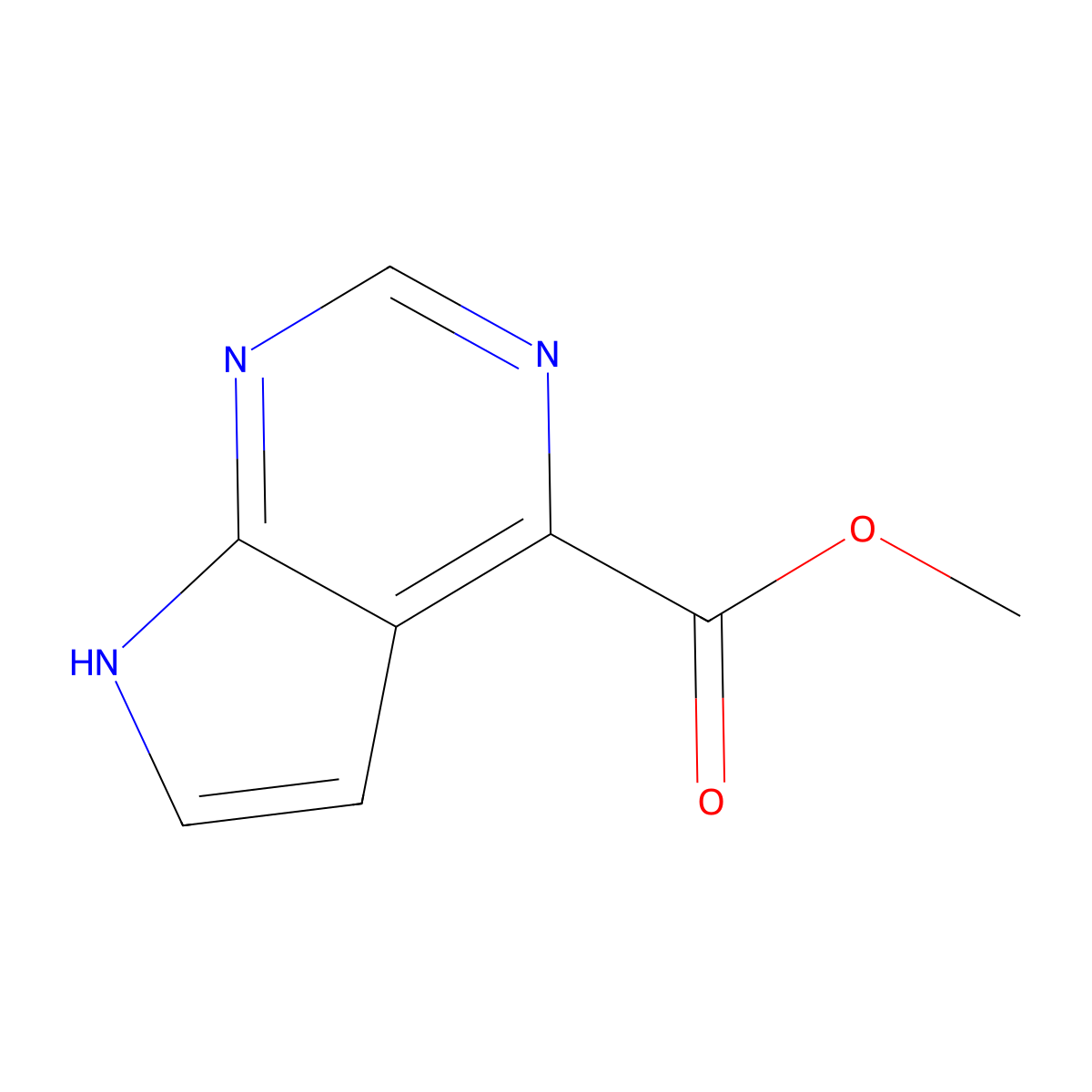 Methyl 7H-pyrrolo[2,3-D]pyrimidine-4-carboxylate molecular structure, CAS 1095822-17-5