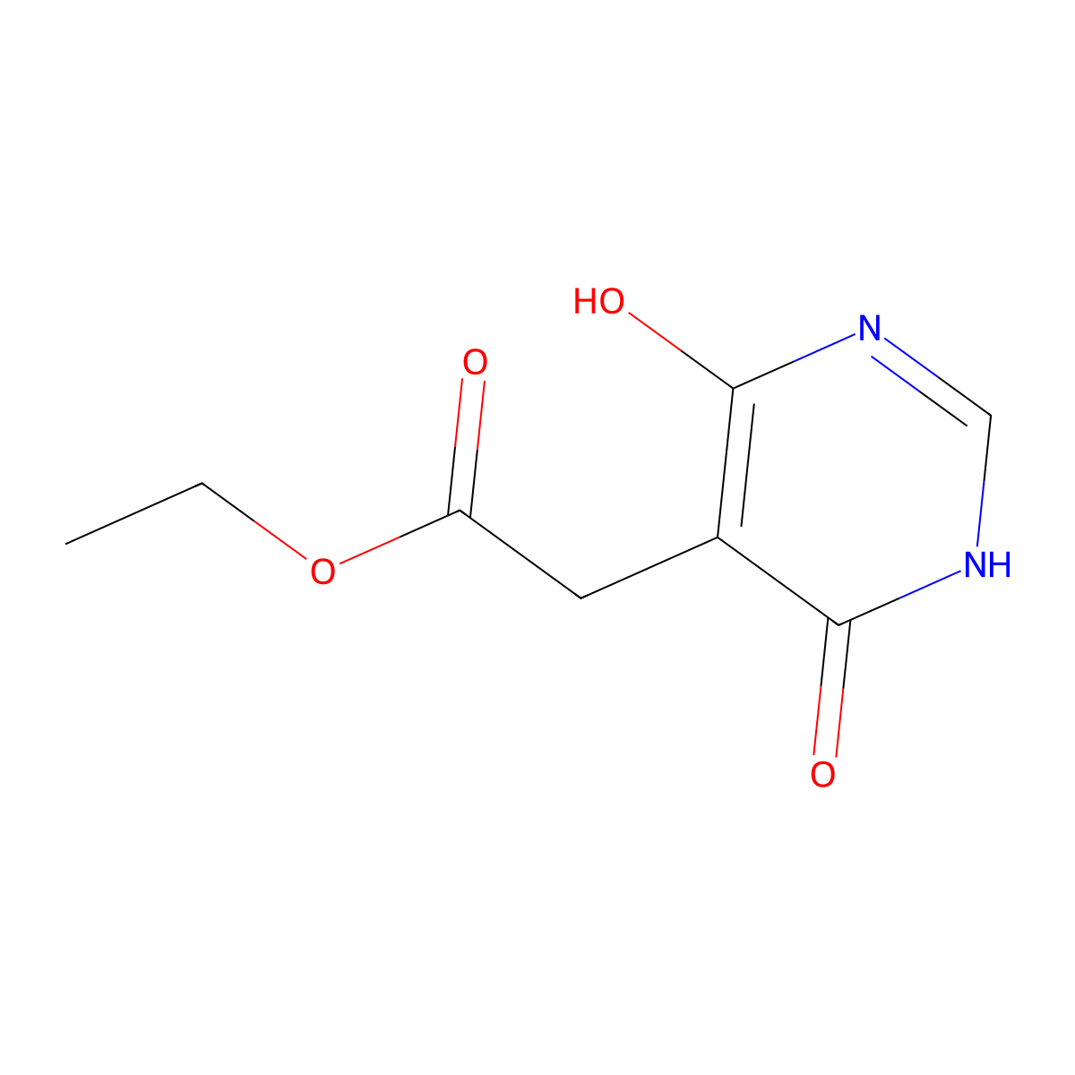 Ethyl 2-(4,6-dihydroxypyrimidin-5-yl)acetate molecular structure, CAS 1095822-20-0