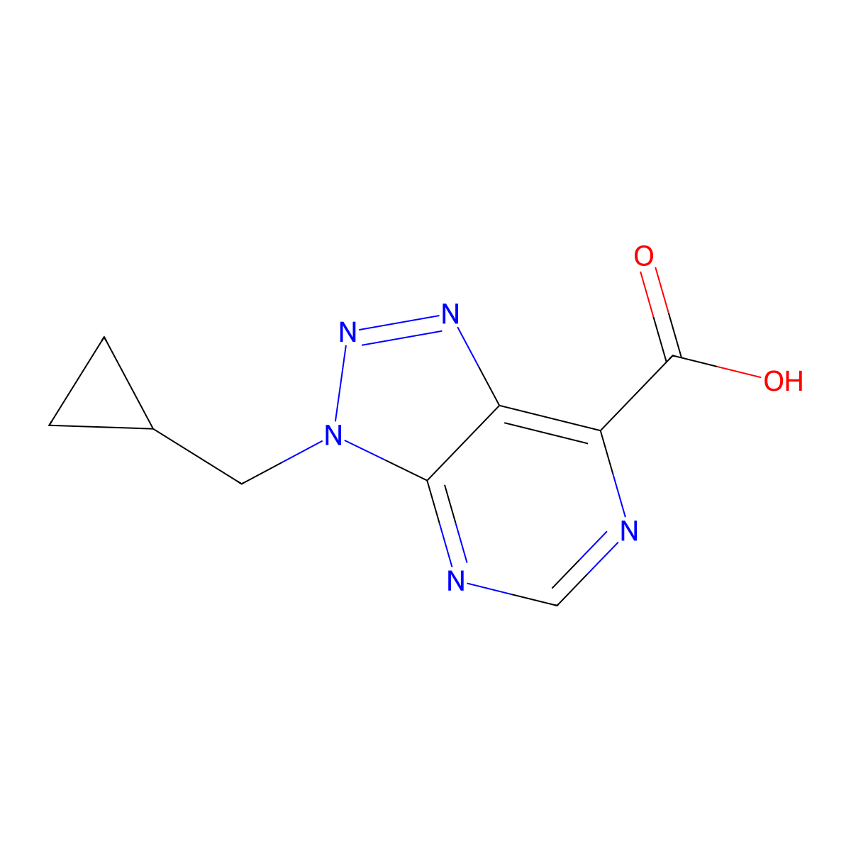 3-(Cyclopropylmethyl)-3H-[1,2,3]triazolo[4,5-D]pyrimidine-7-carboxylic acid molecular structure, CAS 1095823-30-5