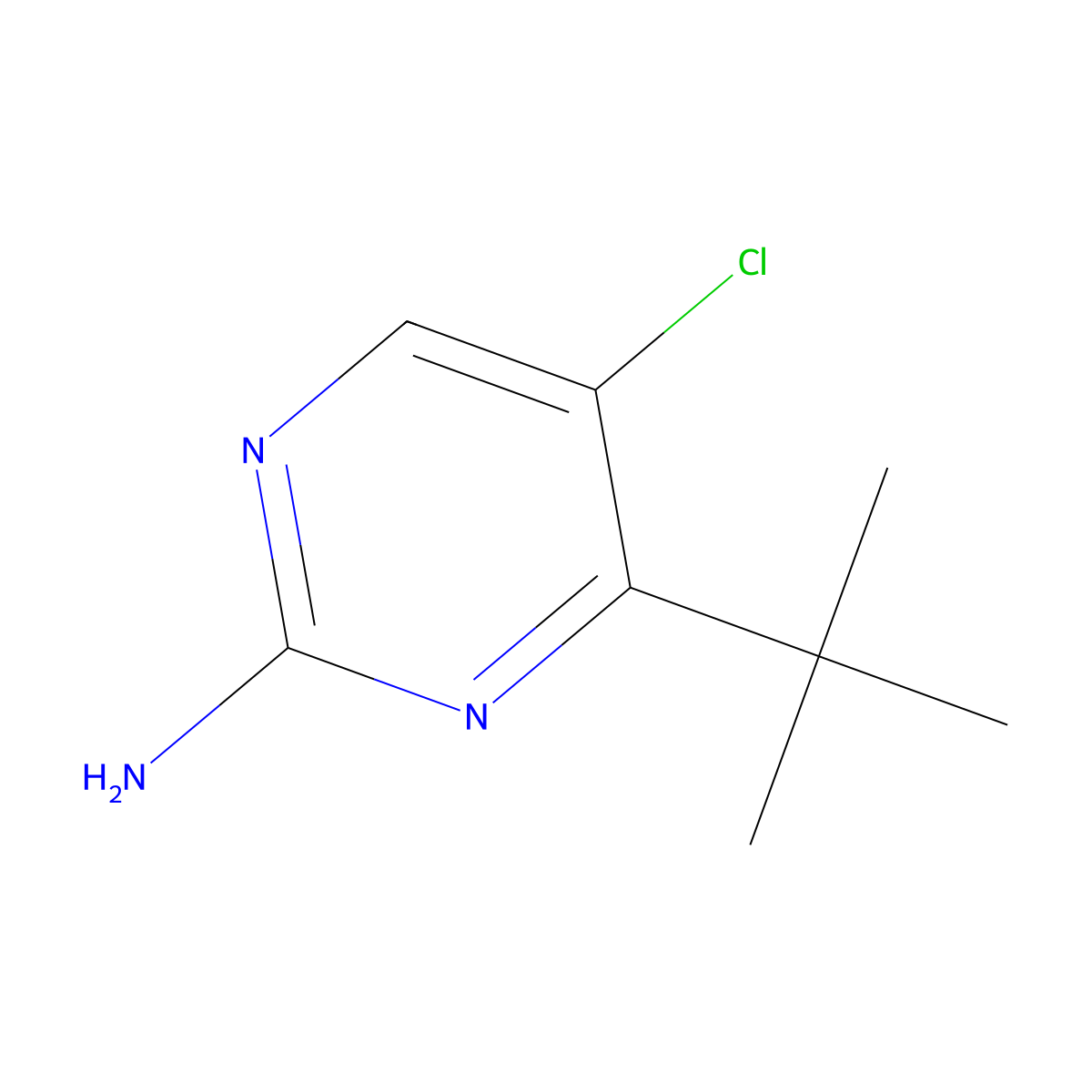 4-(Tert-butyl)-5-chloropyrimidin-2-amine molecular structure, CAS 1095823-83-8