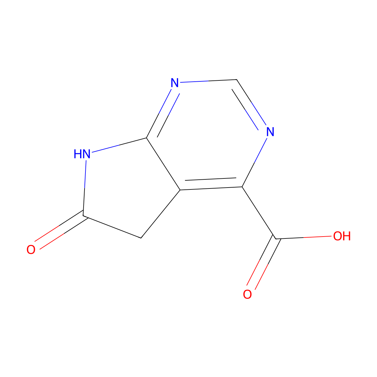 6-Oxo-6,7-dihydro-5H-pyrrolo[2,3-D]pyrimidine-4-carboxylic acid molecular structure, CAS 1095824-74-0