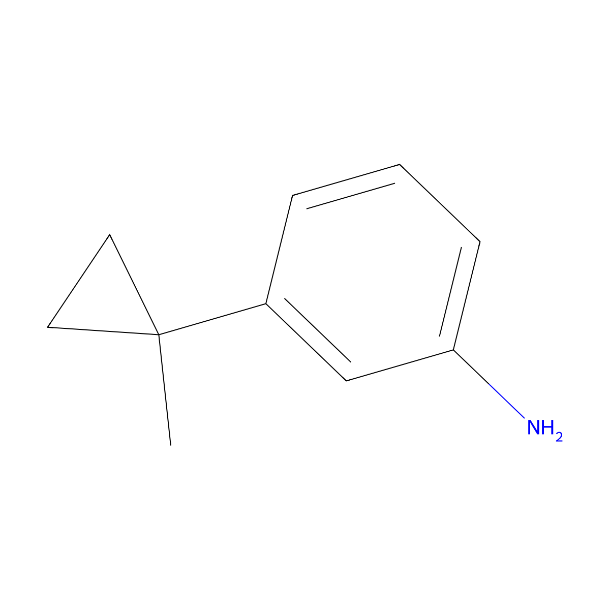 3-(1-Methylcyclopropyl)aniline molecular structure, CAS 1095824-97-7