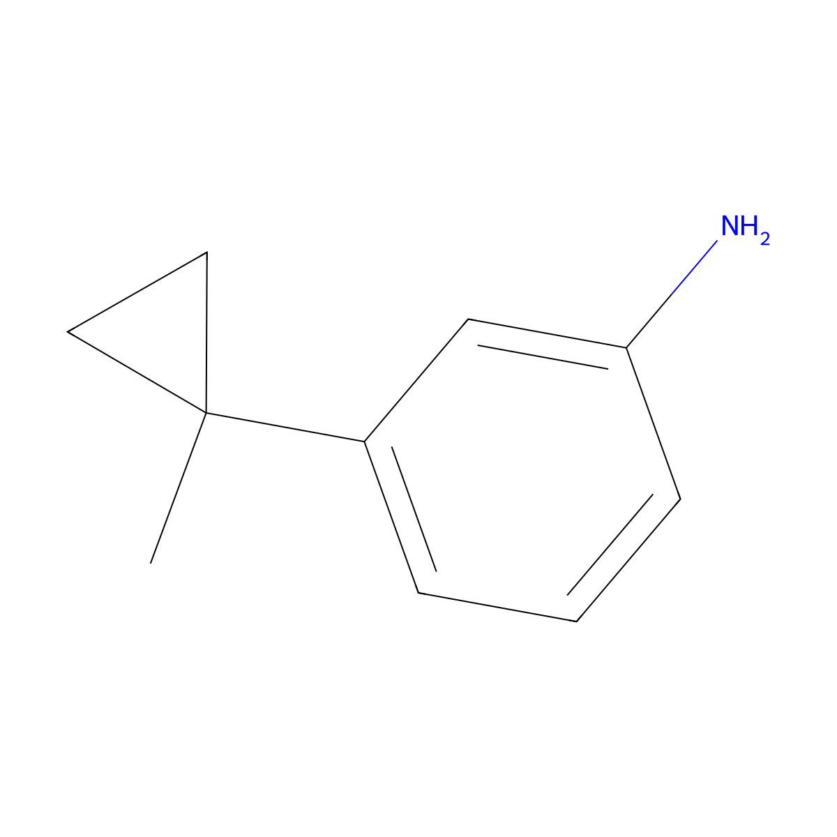 3-(1-Methylcyclopropyl)aniline molecular structure, CAS 1095824-97-7