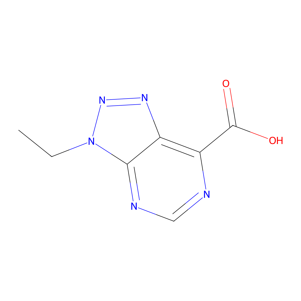 3-Ethyl-3H-[1,2,3]triazolo[4,5-D]pyrimidine-7-carboxylic acid molecular structure, CAS 1095825-29-8