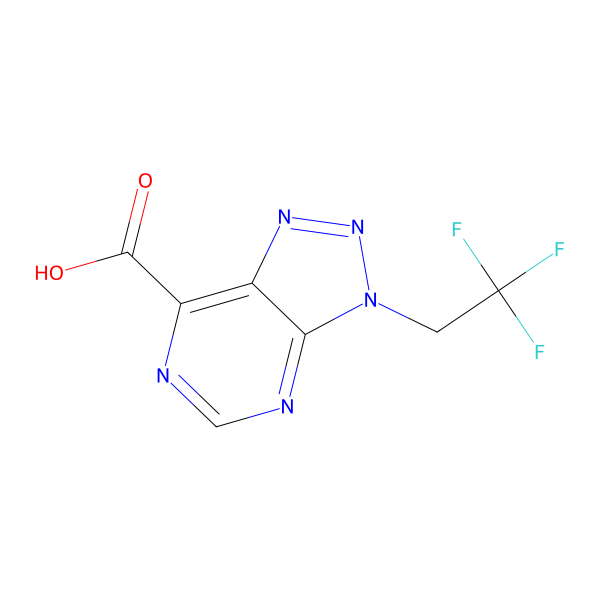 3-(2,2,2-Trifluoroethyl)-3H-[1,2,3]triazolo[4,5-D]pyrimidine-7-carboxylic acid molecular structure, CAS 1095825-31-2