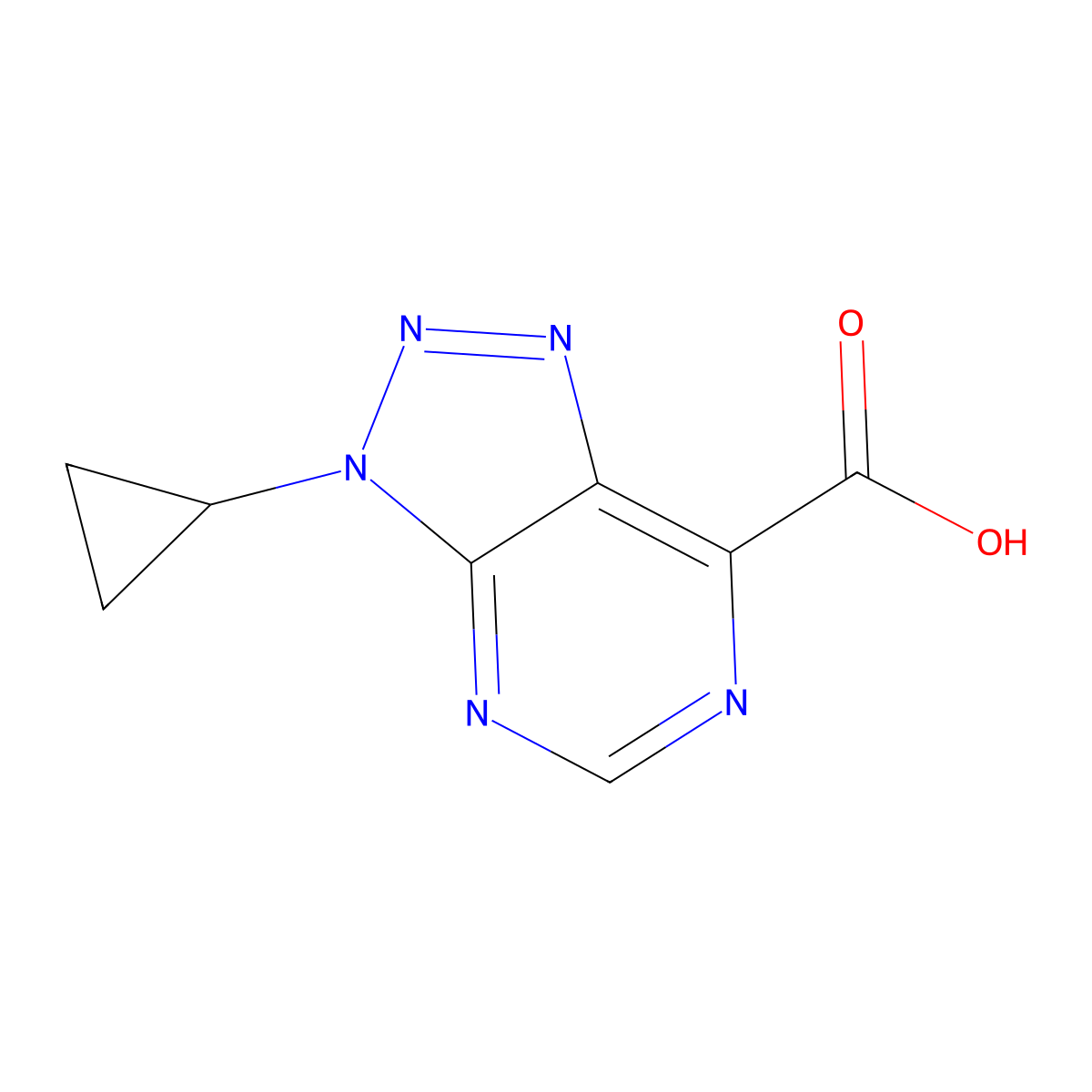 3-Cyclopropyl-3H-[1,2,3]triazolo[4,5-D]pyrimidine-7-carboxylic acid molecular structure, CAS 1095826-32-6