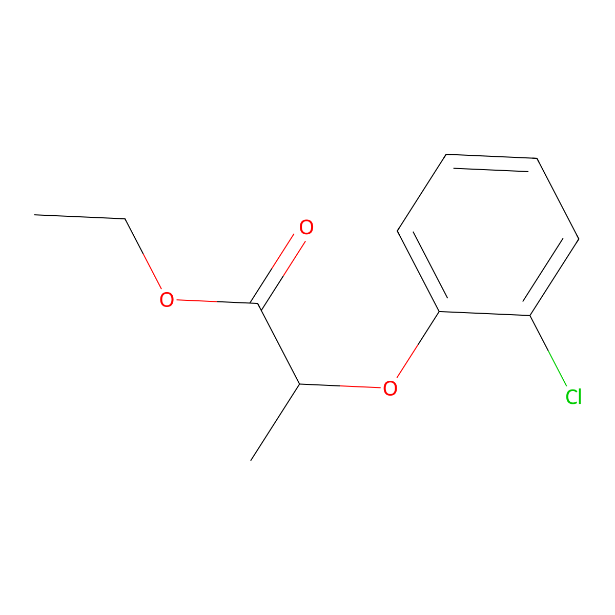 Ethyl 2-(2-chlorophenoxy)propanoate molecular structure, CAS 109583-03-1