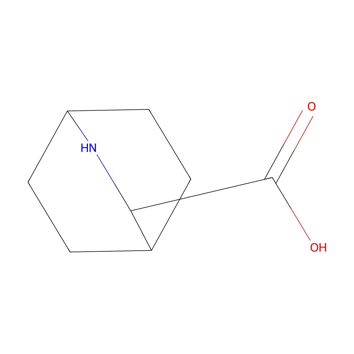 (3S)-2-azabicyclo[2.2.2]octane-3-carboxylic acid molecular structure, CAS 109583-12-2