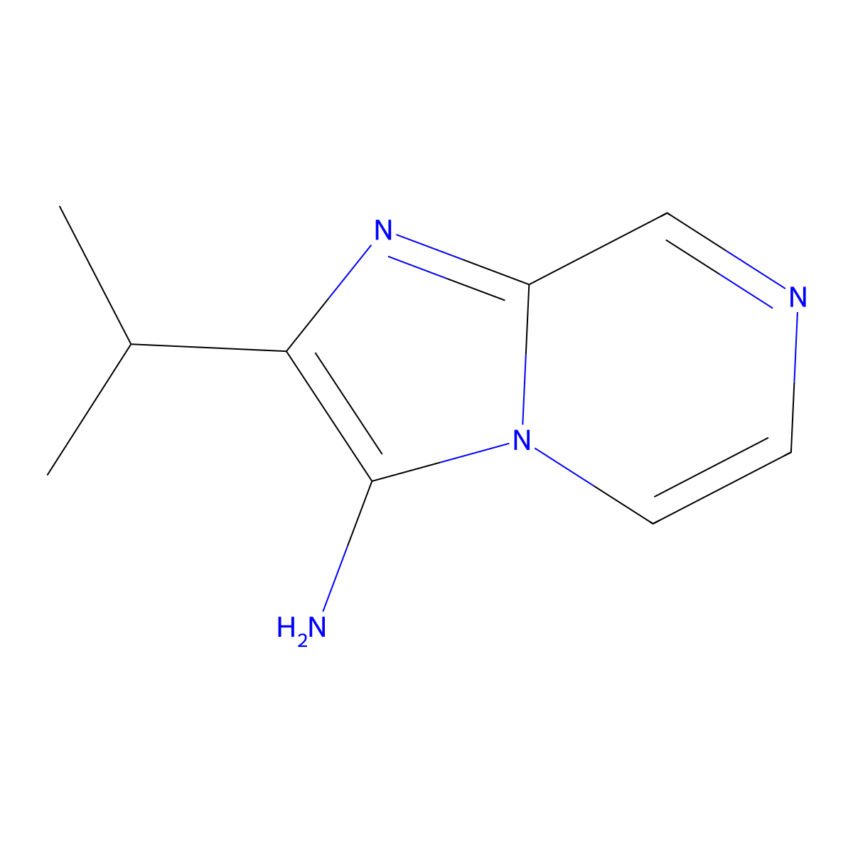 2-(Propan-2-yl)imidazo[1,2-a]pyrazin-3-amine molecular structure, CAS 1095845-18-3