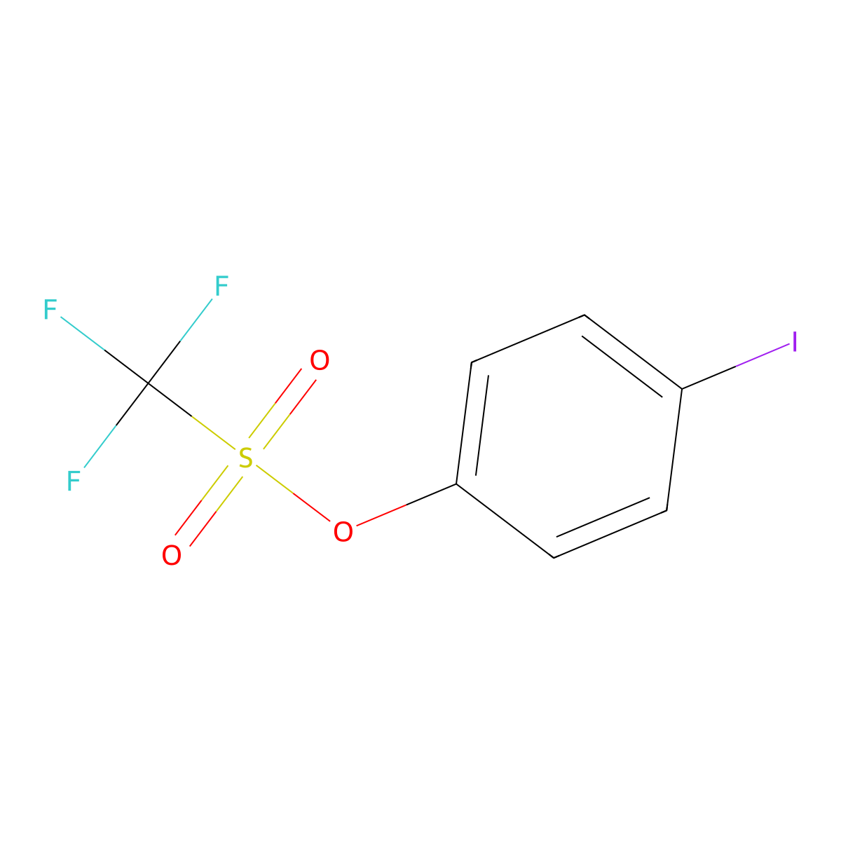 4-Iodophenyl trifluoromethanesulfonate molecular structure, CAS 109586-39-2