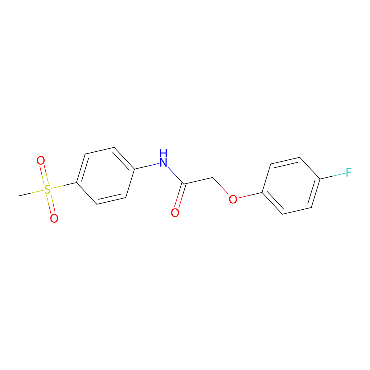 2-(4-fluorophenoxy)-N-(4-methanesulfonylphenyl)acetamide molecular structure, CAS 1095890-72-4