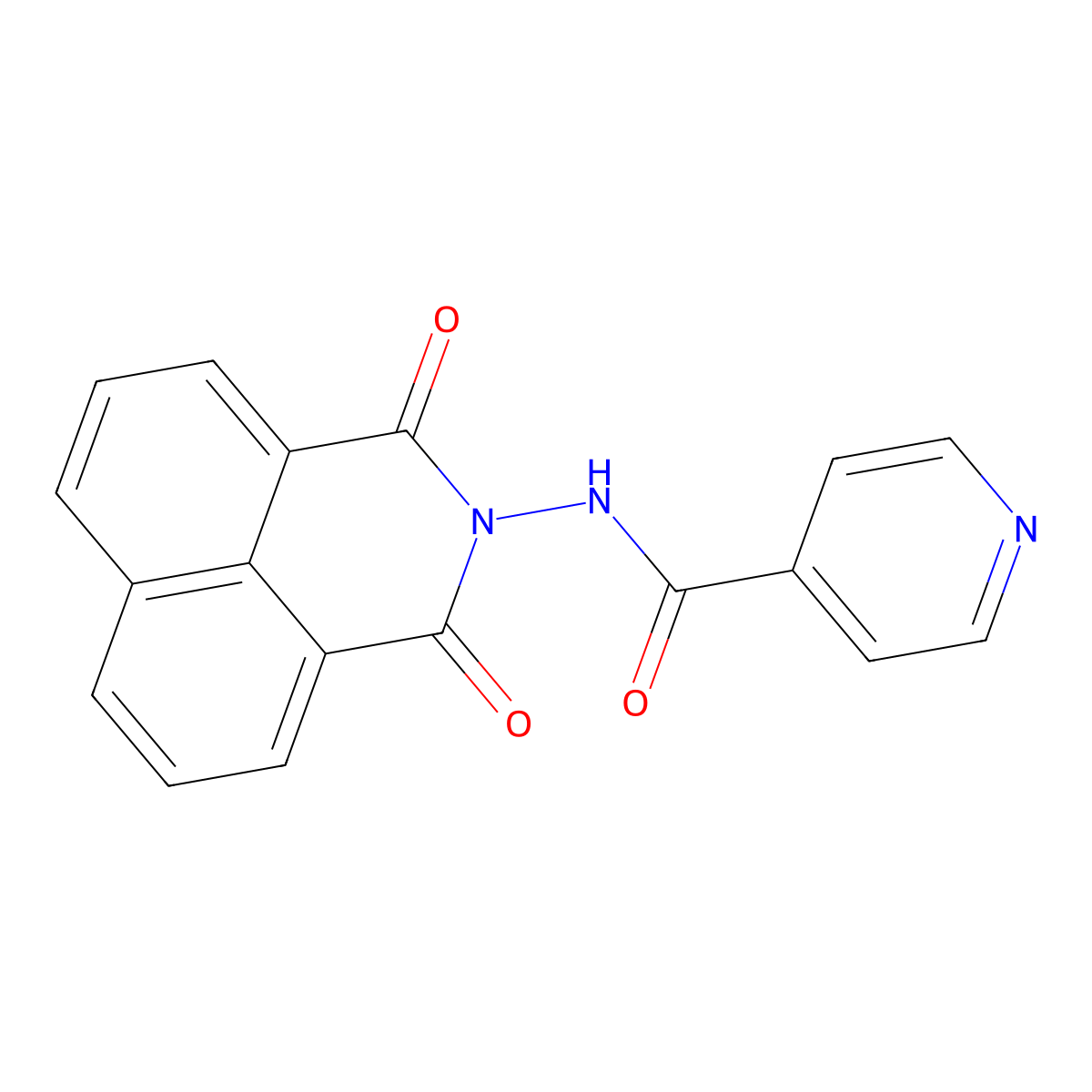 N-(1,3-dioxobenzo[de]isoquinolin-2-yl)pyridine-4-carboxamide molecular structure, CAS 109590-52-5