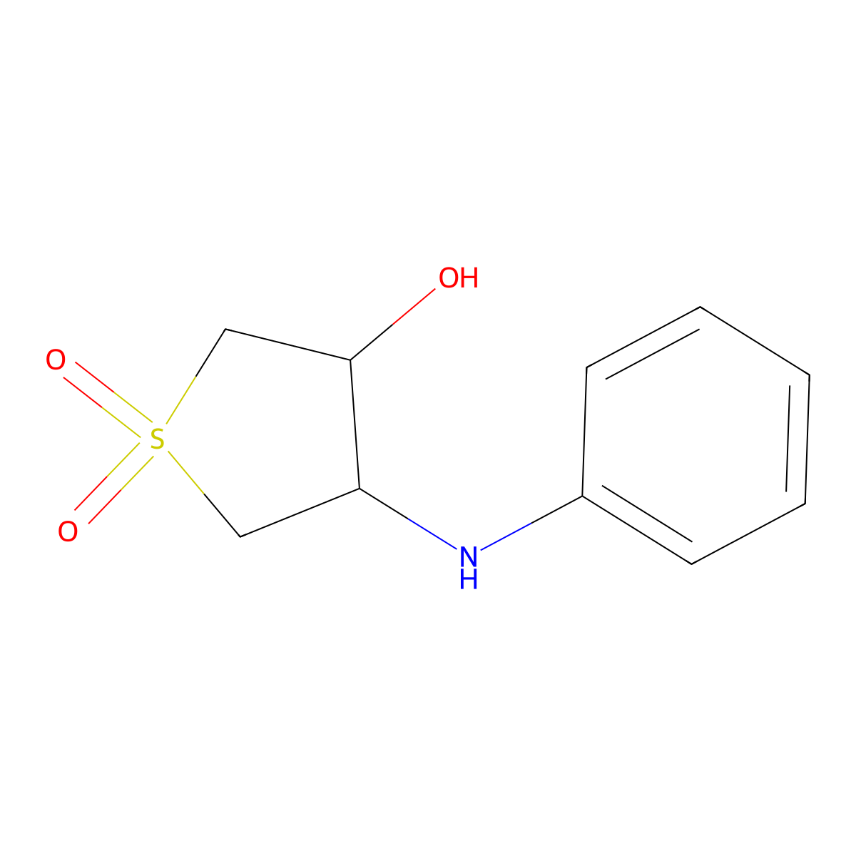 (3S,4S)-3-hydroxy-4-(phenylamino)thiolane-1,1-dione molecular structure, CAS 1095907-23-5