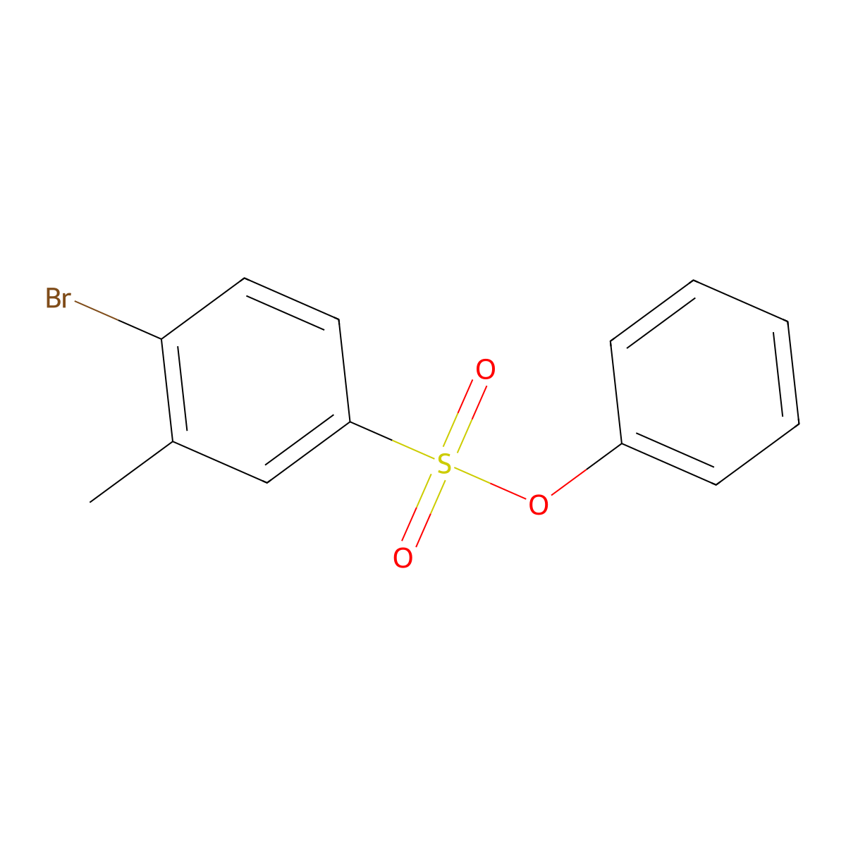 Phenyl 4-bromo-3-methylbenzenesulfonate molecular structure, CAS 1095907-63-3