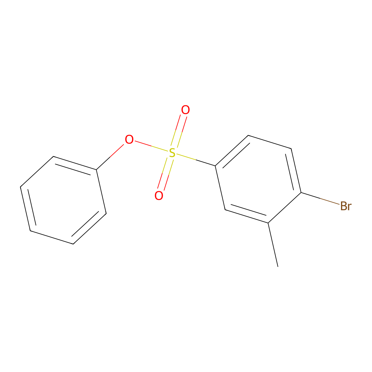 Phenyl 4-bromo-3-methylbenzenesulfonate molecular structure, CAS 1095907-63-3