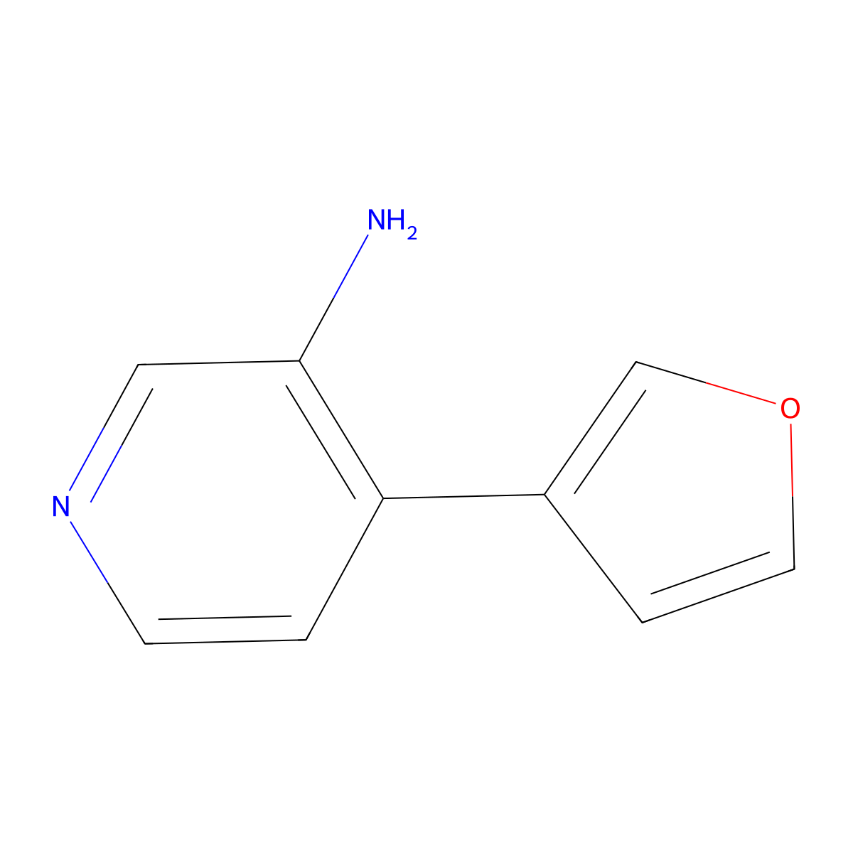 3-Amino-4-(3-furan)pyridine molecular structure, CAS 1095911-44-6