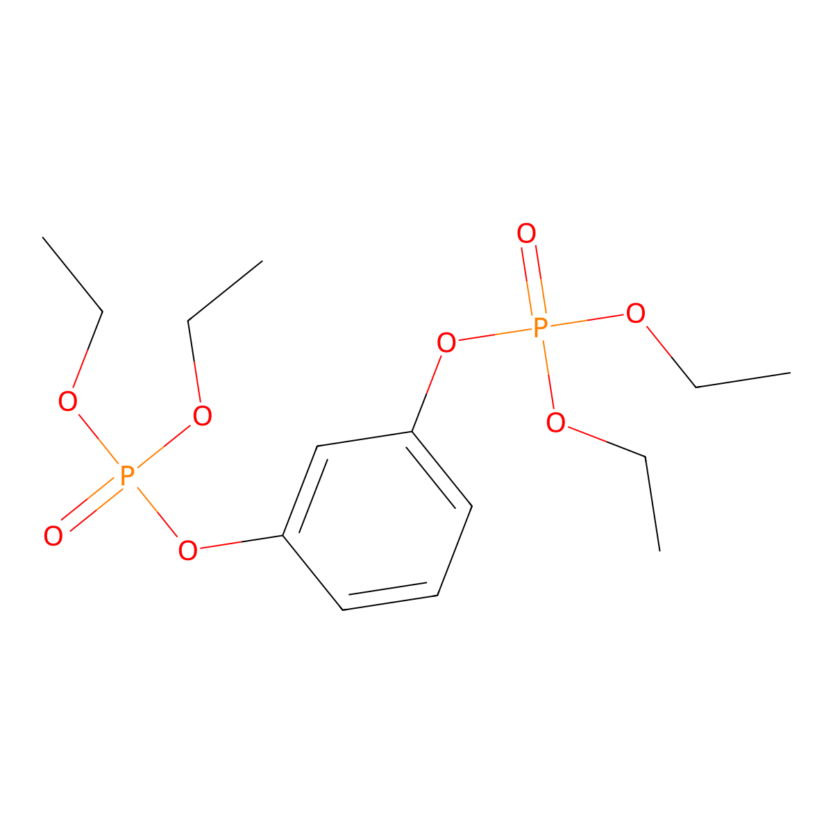 Phosphoric acid 3-(diethoxy-phosphoryloxy)-phenyl ester diethyl ester molecular structure, CAS 109592-16-7