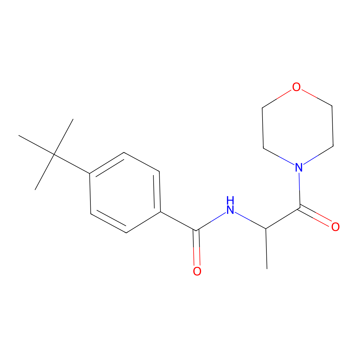 4-tert-butyl-N-[1-(morpholin-4-yl)-1-oxopropan-2-yl]benzamide molecular structure, CAS 1095945-57-5