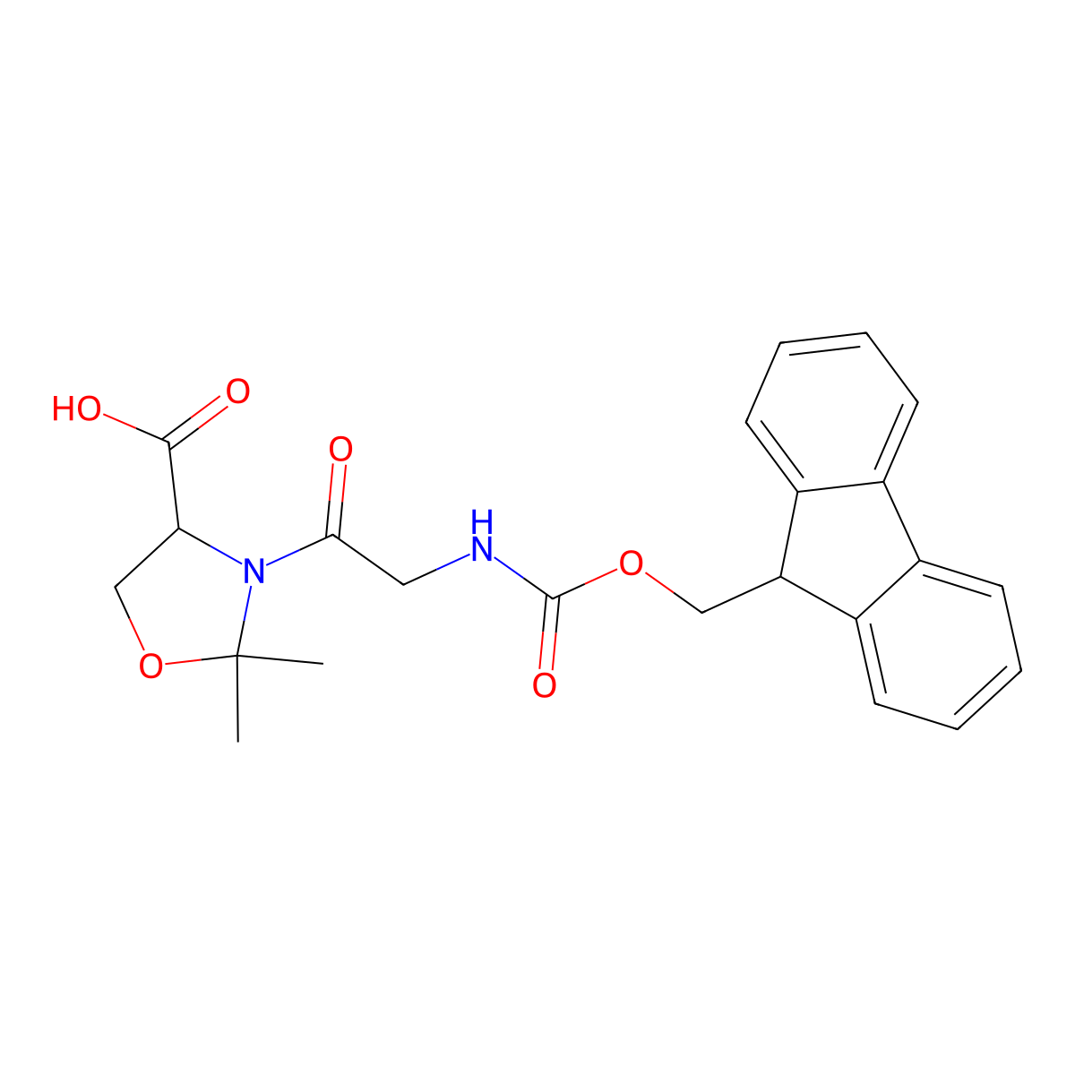 Fmoc-Gly-Ser(Psi(Me,Me)Pro)-OH molecular structure, CAS 1095952-22-9