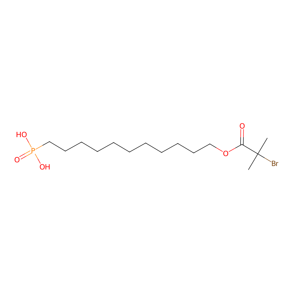 [11-[(2-Bromo-2-methylpropanoyl)oxy]undecyl]phosphonic Acid molecular structure, CAS 1095957-23-5