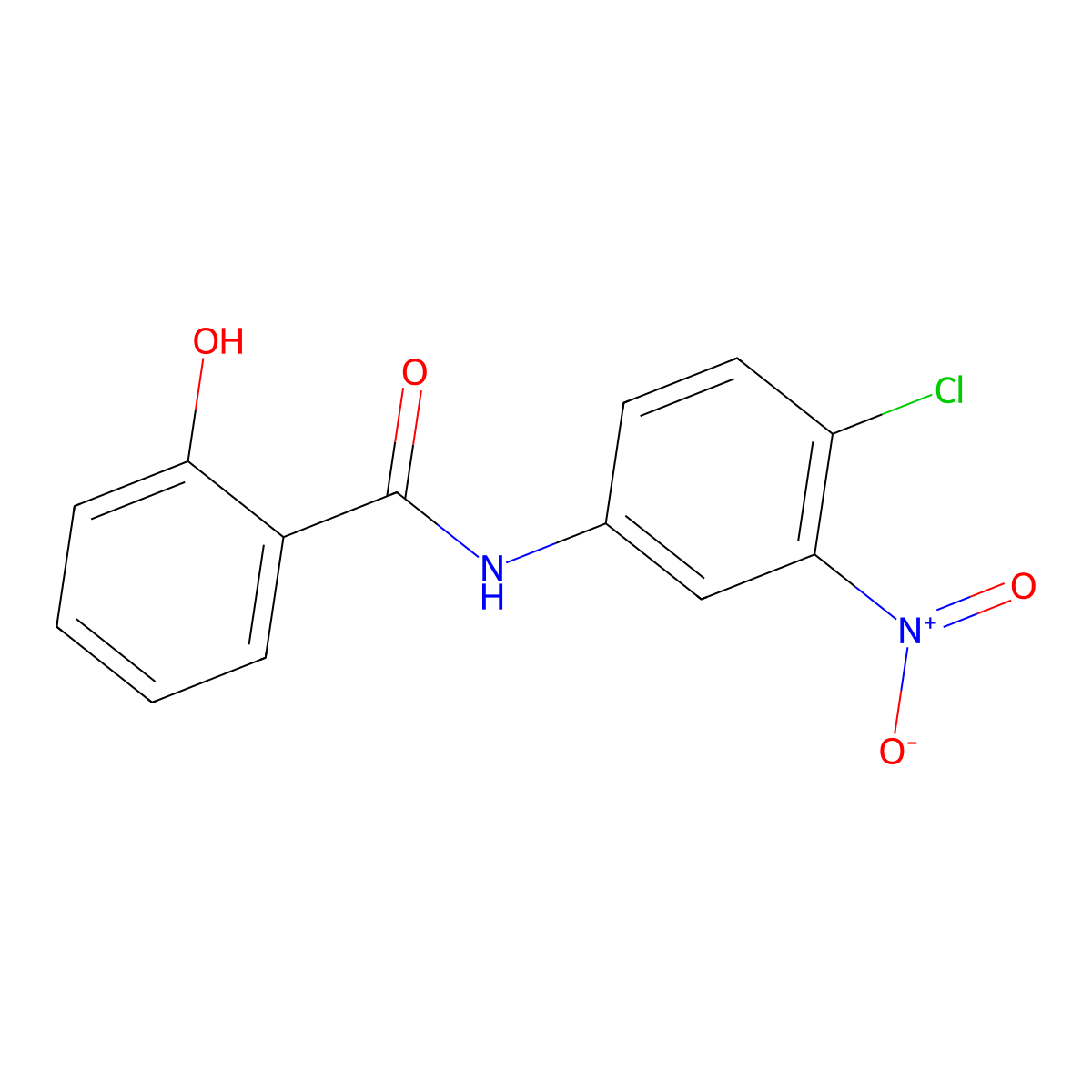 N-(4-chloro-3-nitrophenyl)-2-hydroxybenzamide molecular structure, CAS 109598-78-9