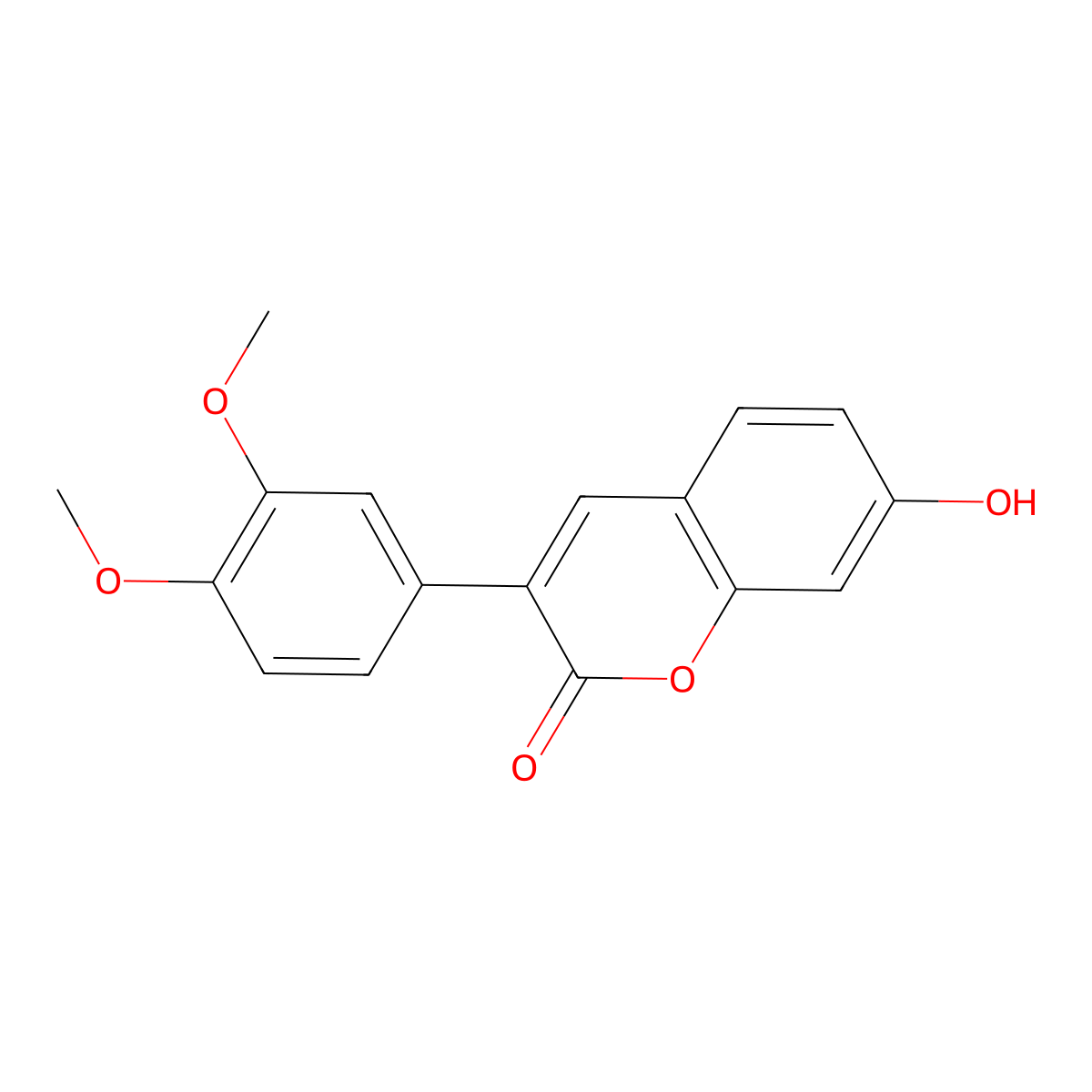 3-(3,4-dimethoxyphenyl)-7-hydroxy-2H-chromen-2-one molecular structure, CAS 109598-98-3