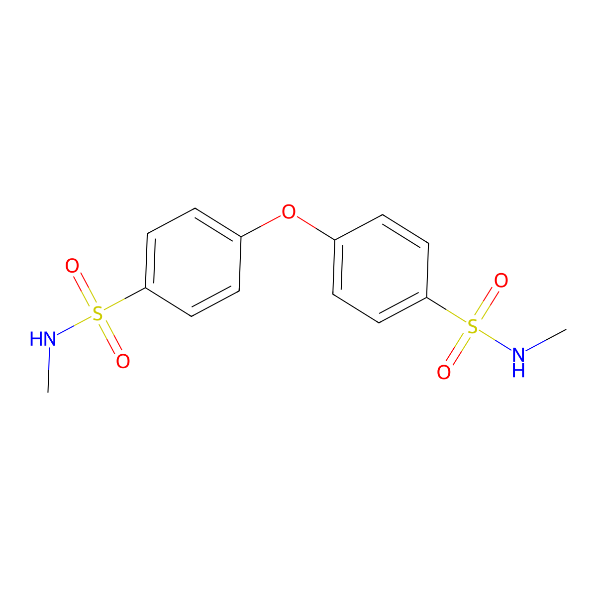 Methyl[(4-{4-[(methylamino)sulfonyl]phenoxy}phenyl)sulfonyl]amine molecular structure, CAS 1096-17-9