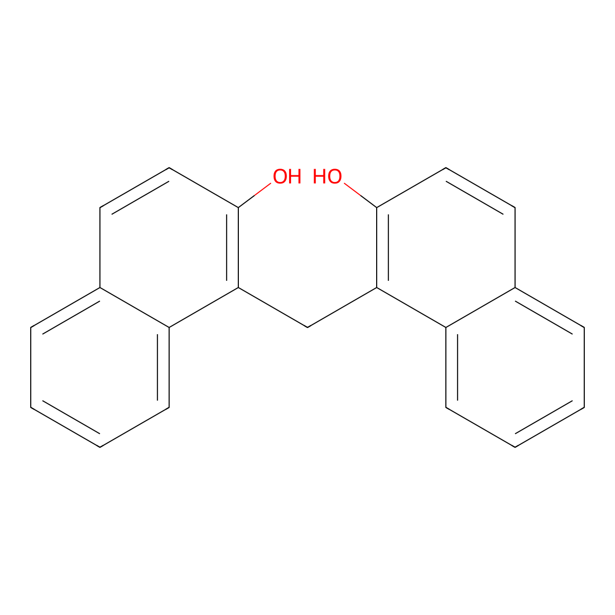 1,1'-Methylenebis(2-naphthalenol) molecular structure, CAS 1096-84-0
