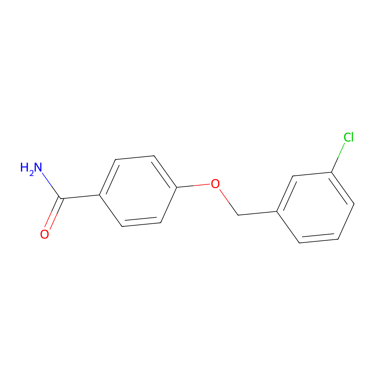4-[(3-Chlorophenyl)methoxy]benzamide molecular structure, CAS 1096037-11-4