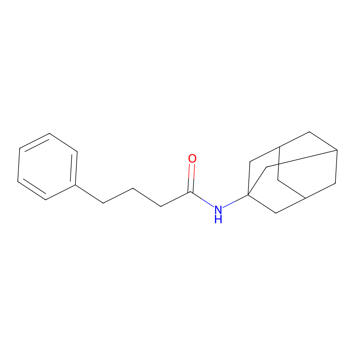 N-(1-adamantyl)-4-phenylbutanamide molecular structure, CAS 109605-72-3