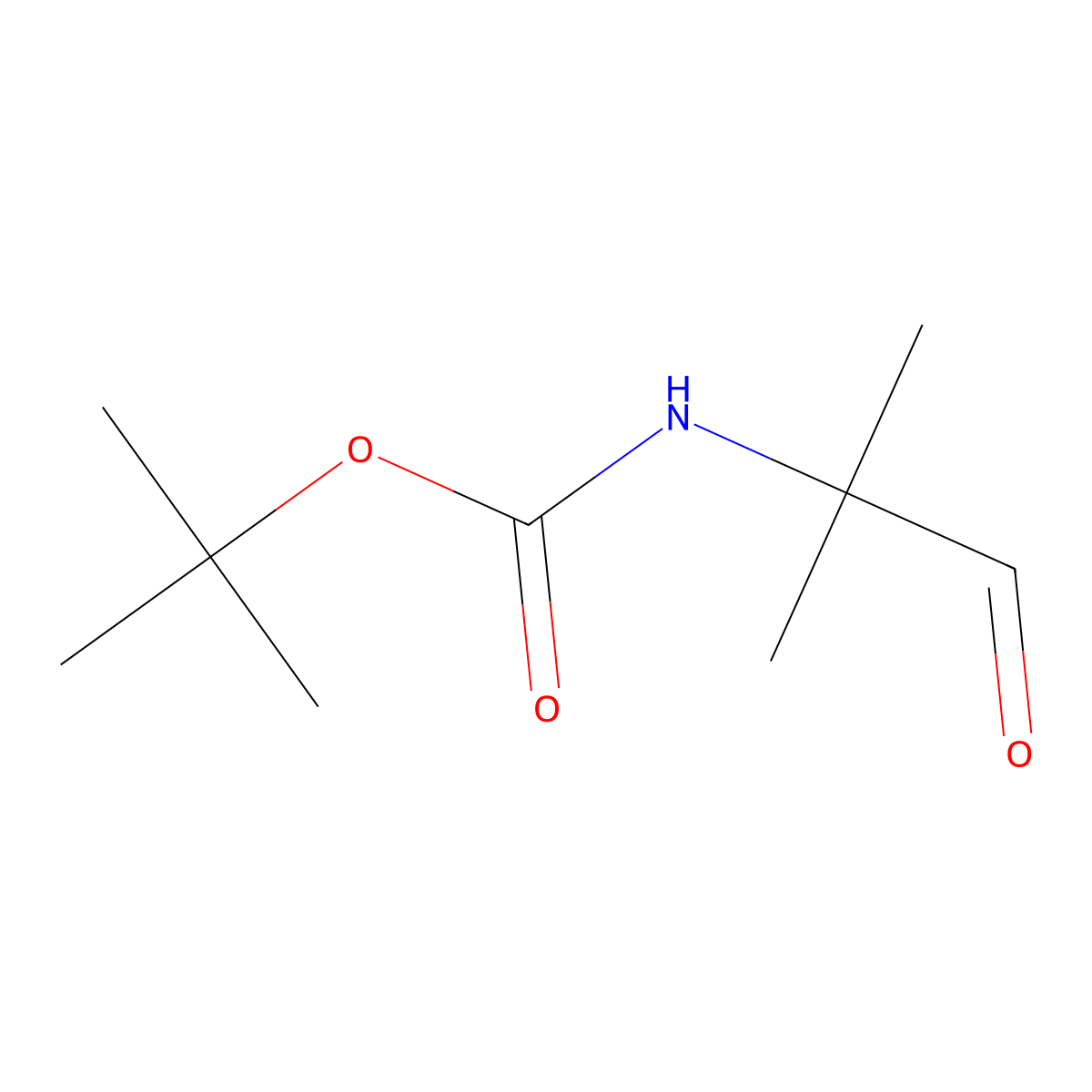 tert-butyl N-(2-methyl-1-oxopropan-2-yl)carbamate molecular structure, CAS 109608-77-7