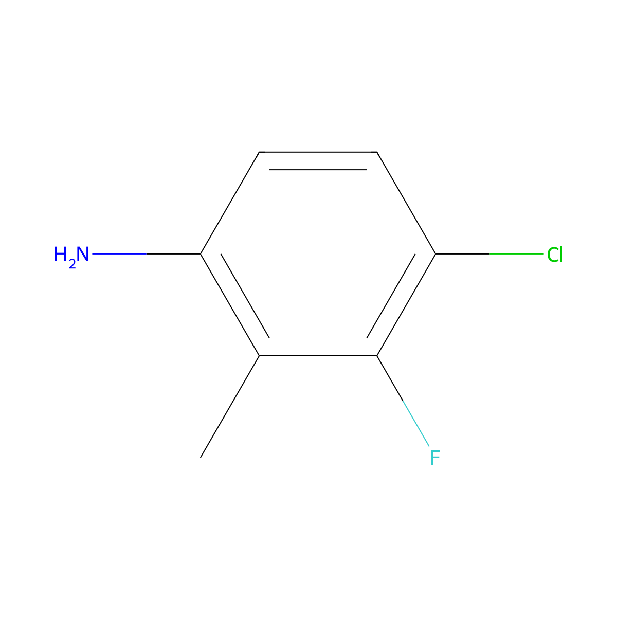 4-Chloro-3-fluoro-2-methylaniline molecular structure, CAS 1096113-25-5
