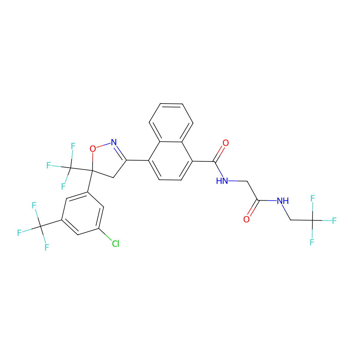 Afoxolaner, (R)- molecular structure, CAS 1096119-52-6