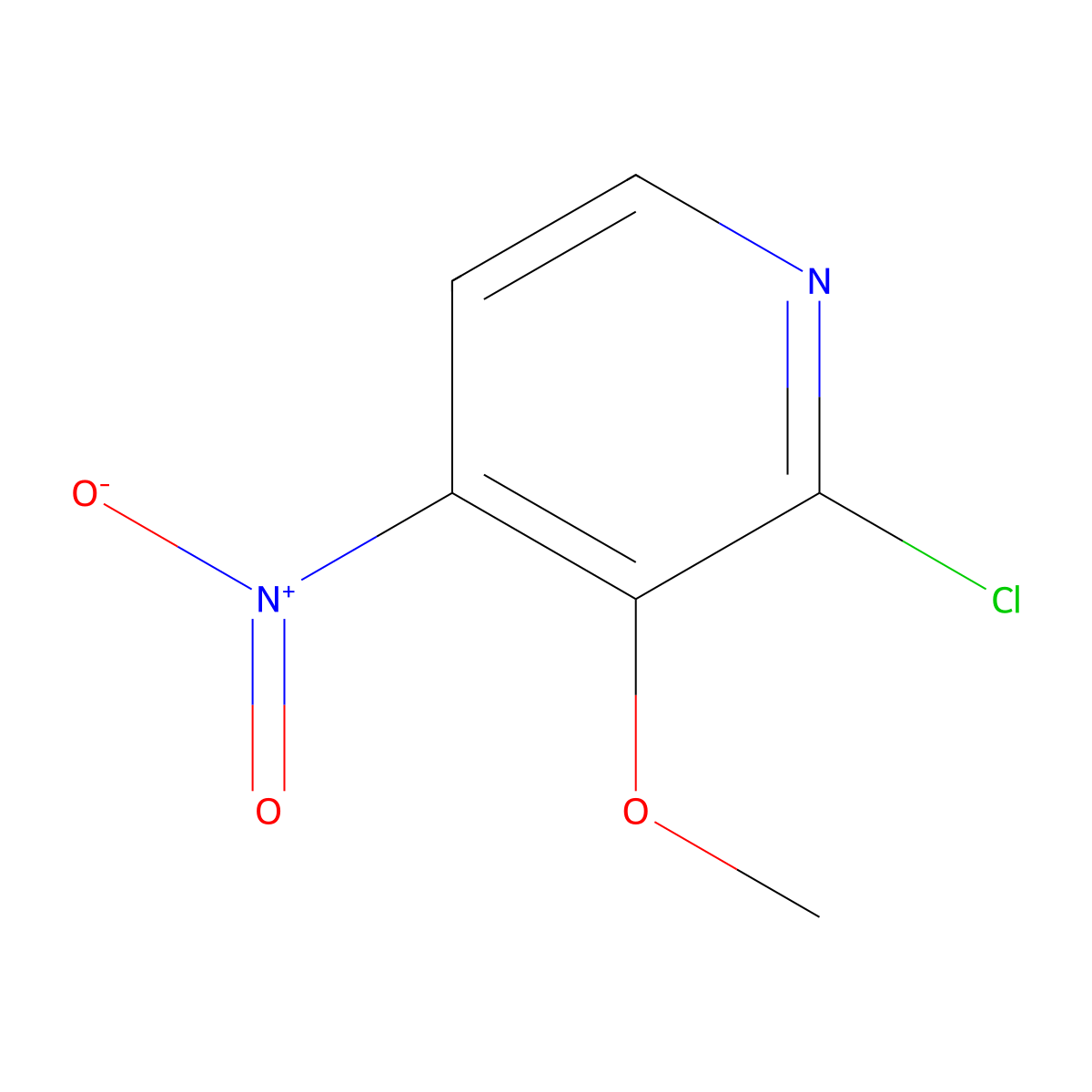2-Chloro-3-methoxy-4-nitropyridine molecular structure, CAS 109613-91-4