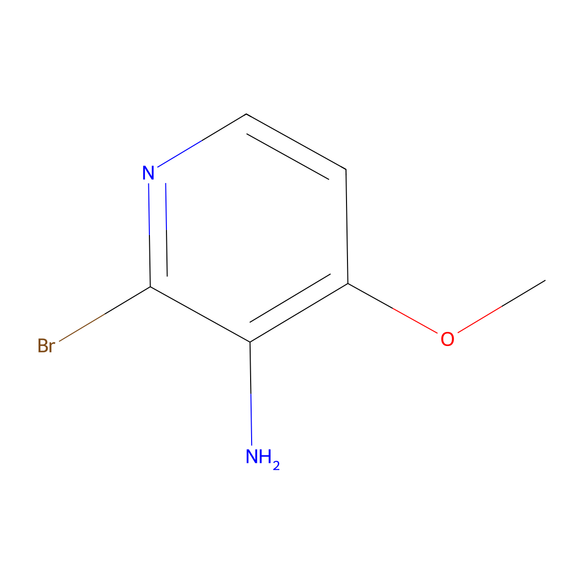 2-Bromo-4-methoxypyridin-3-amine molecular structure, CAS 109613-97-0