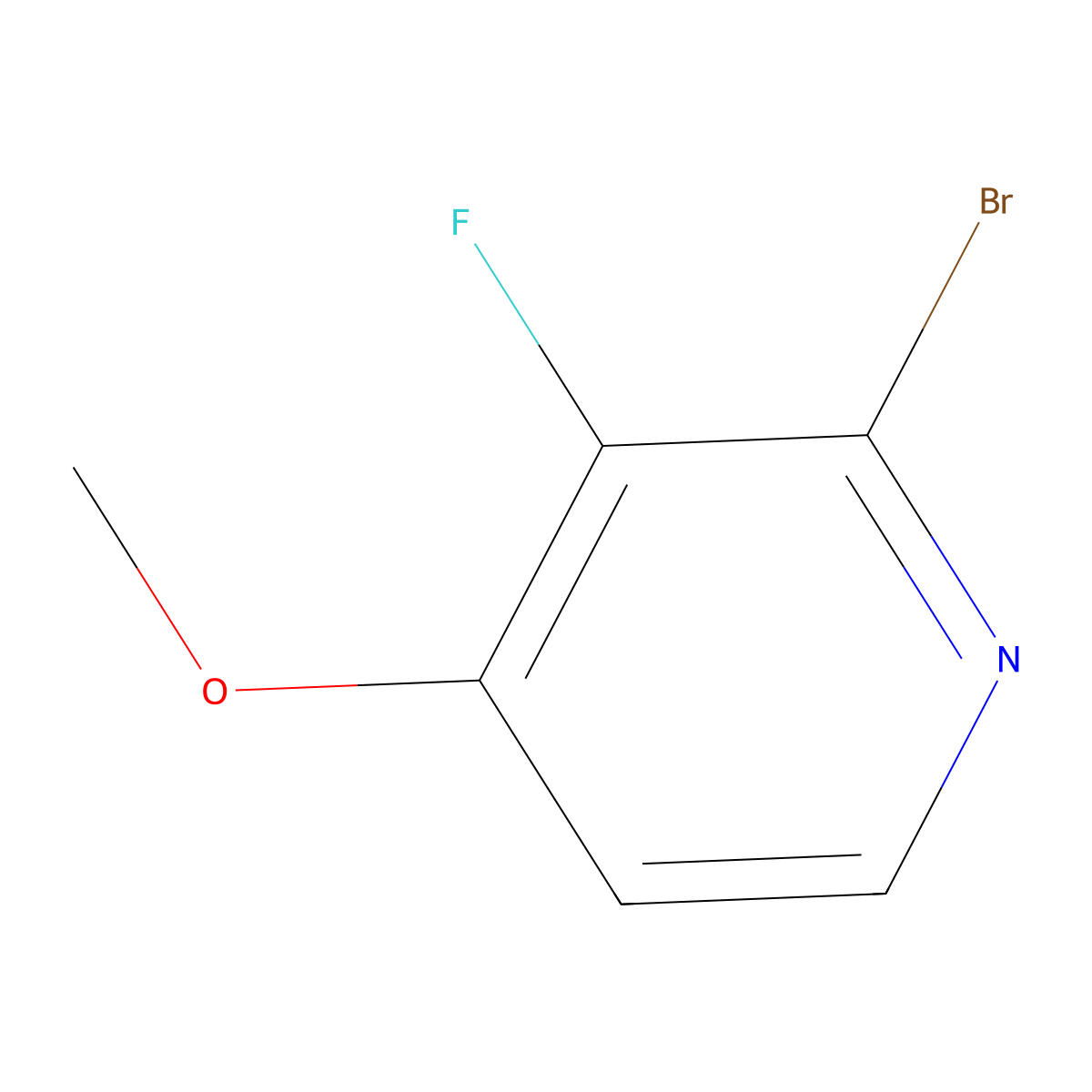2-Bromo-3-fluoro-4-methoxypyridine molecular structure, CAS 109613-98-1