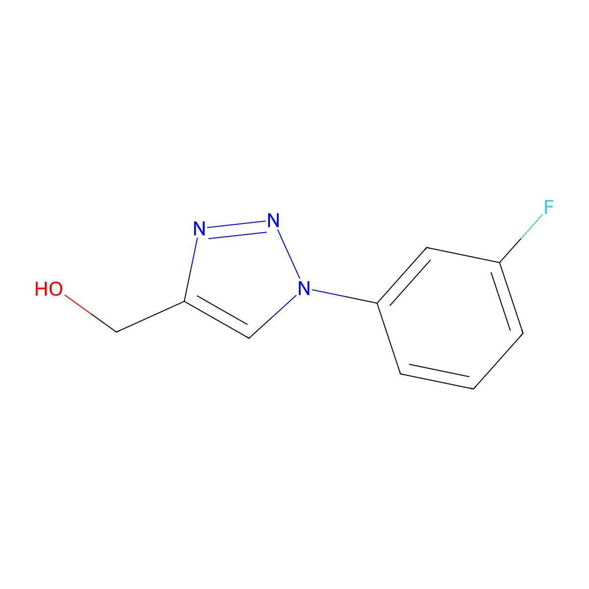 [1-(3-fluorophenyl)-1H-1,2,3-triazol-4-yl]methanol molecular structure, CAS 1096130-65-2
