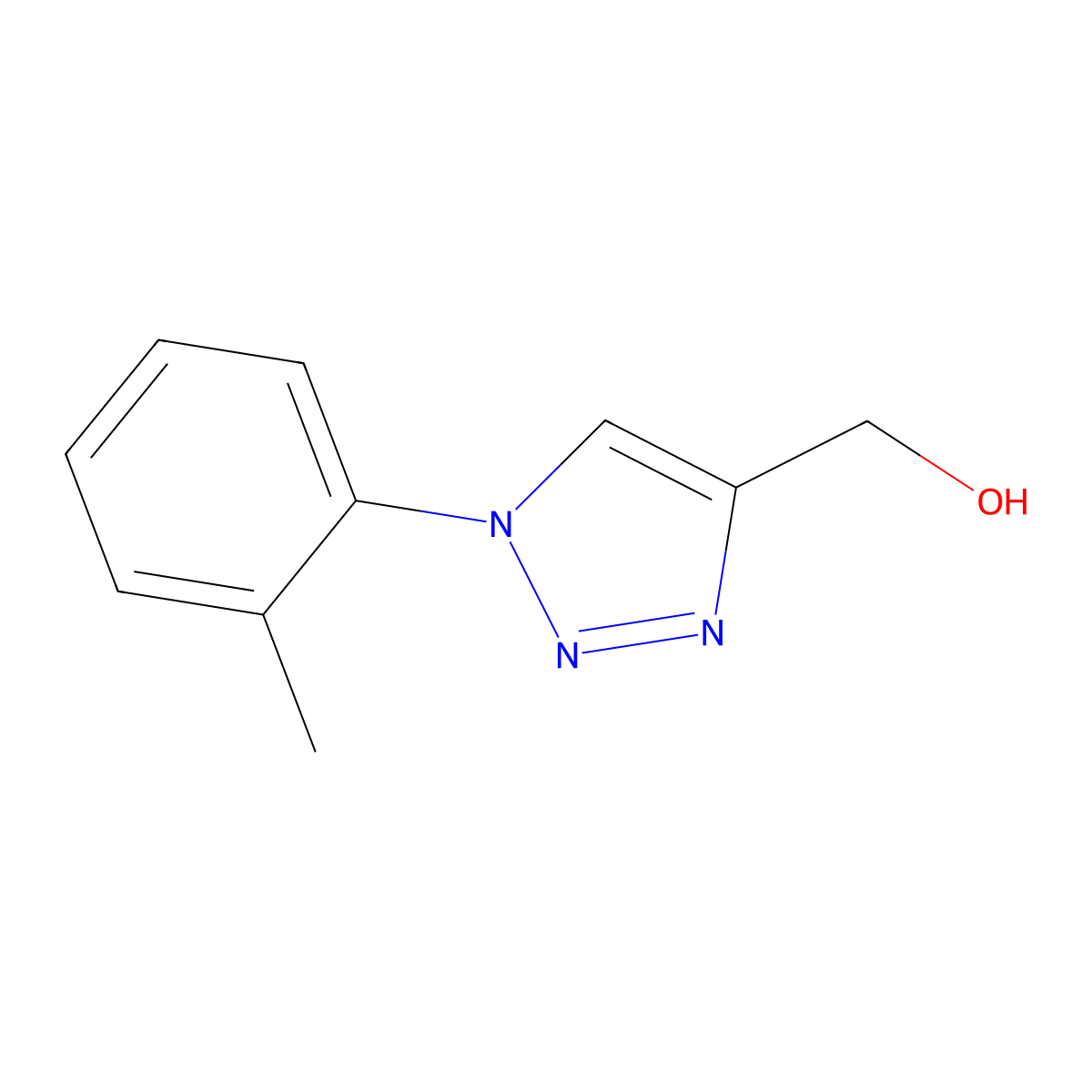 (1-(2-methylphenyl)-1H-1,2,3-triazol-4-yl)methanol molecular structure, CAS 1096130-75-4
