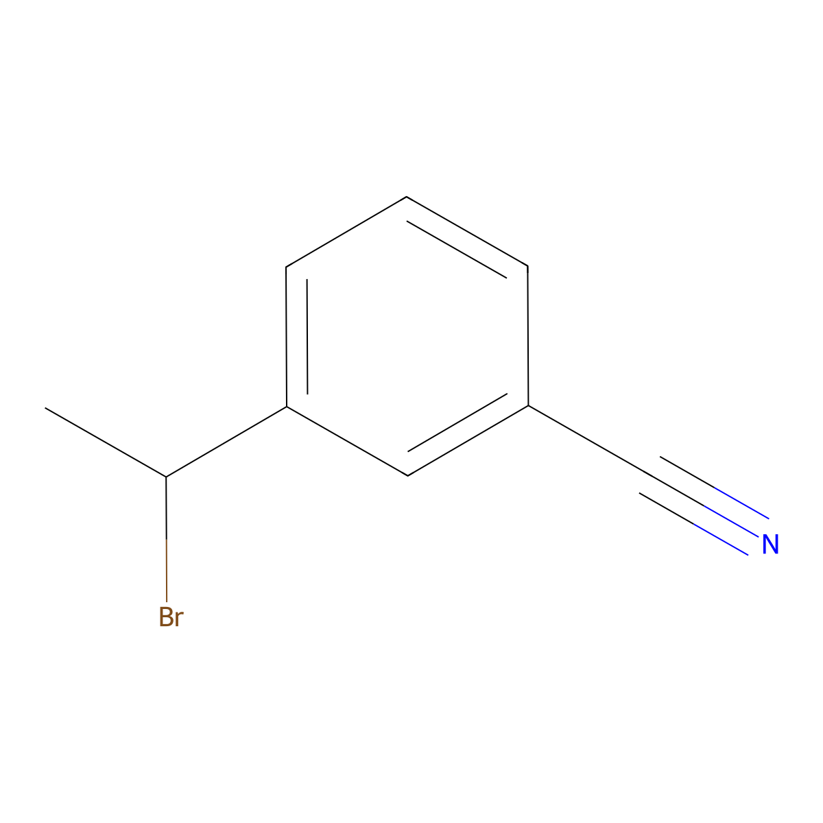 3-(1-Bromoethyl)benzonitrile molecular structure, CAS 1096159-01-1