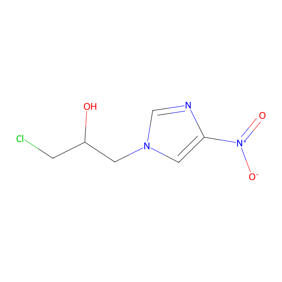 1-Chloro-3-(4-nitro-1H-imidazol-1-yl)propan-2-ol molecular structure, CAS 109620-80-6