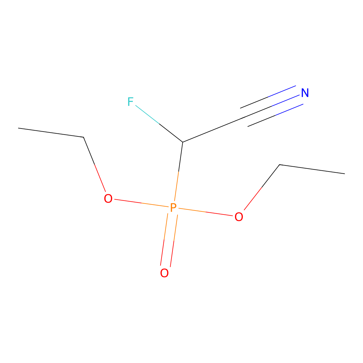 Diethyl [cyano(fluoro)methyl]phosphonate molecular structure, CAS 109626-99-5