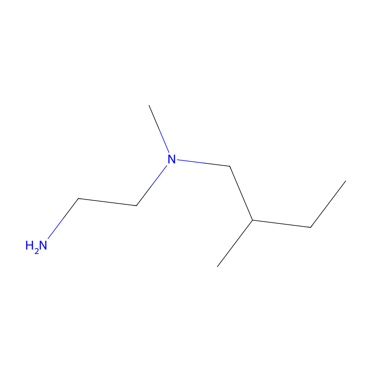 (2-Aminoethyl)(methyl)(2-methylbutyl)amine molecular structure, CAS 1096260-19-3