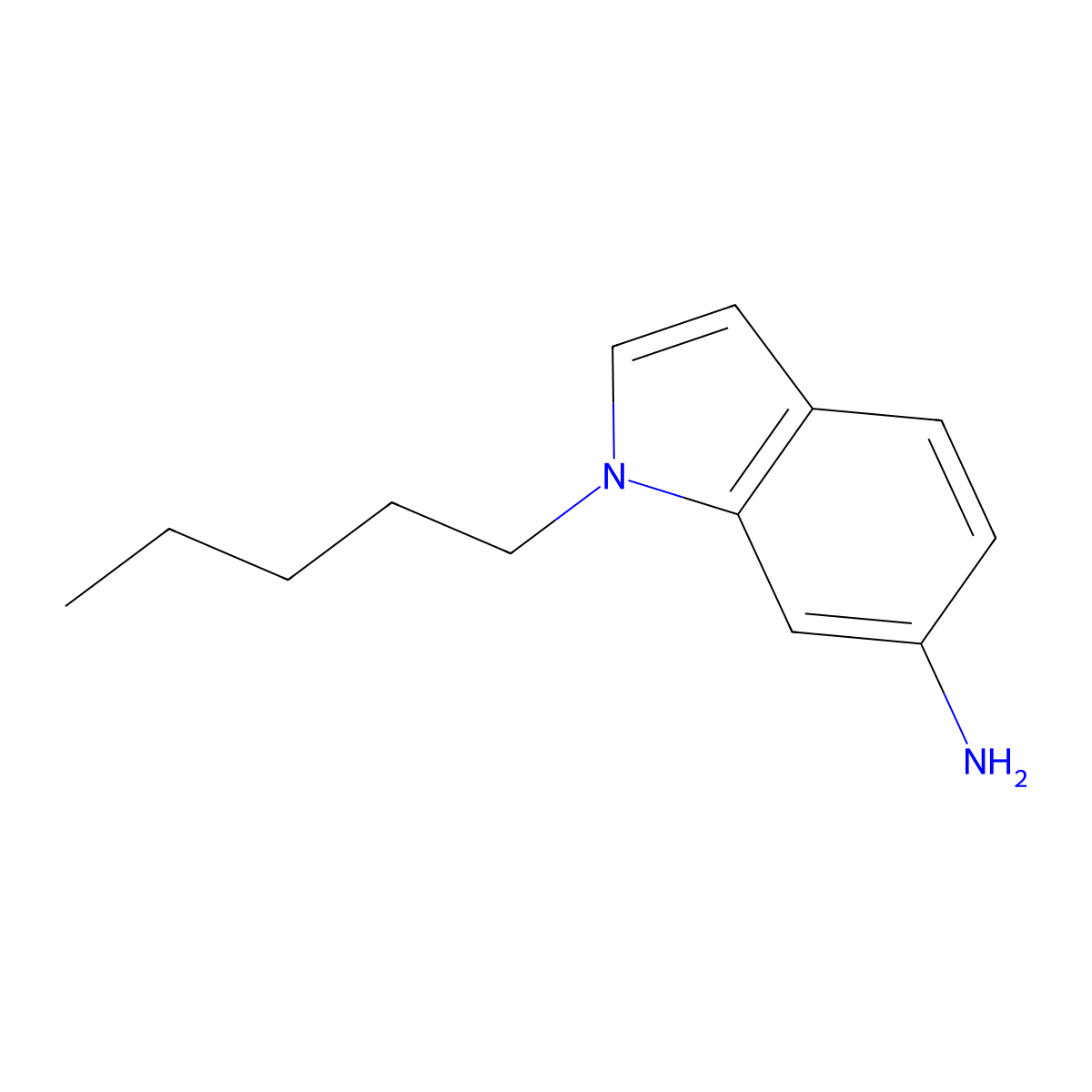 1-Pentyl-1H-indol-6-amine molecular structure, CAS 1096263-97-6