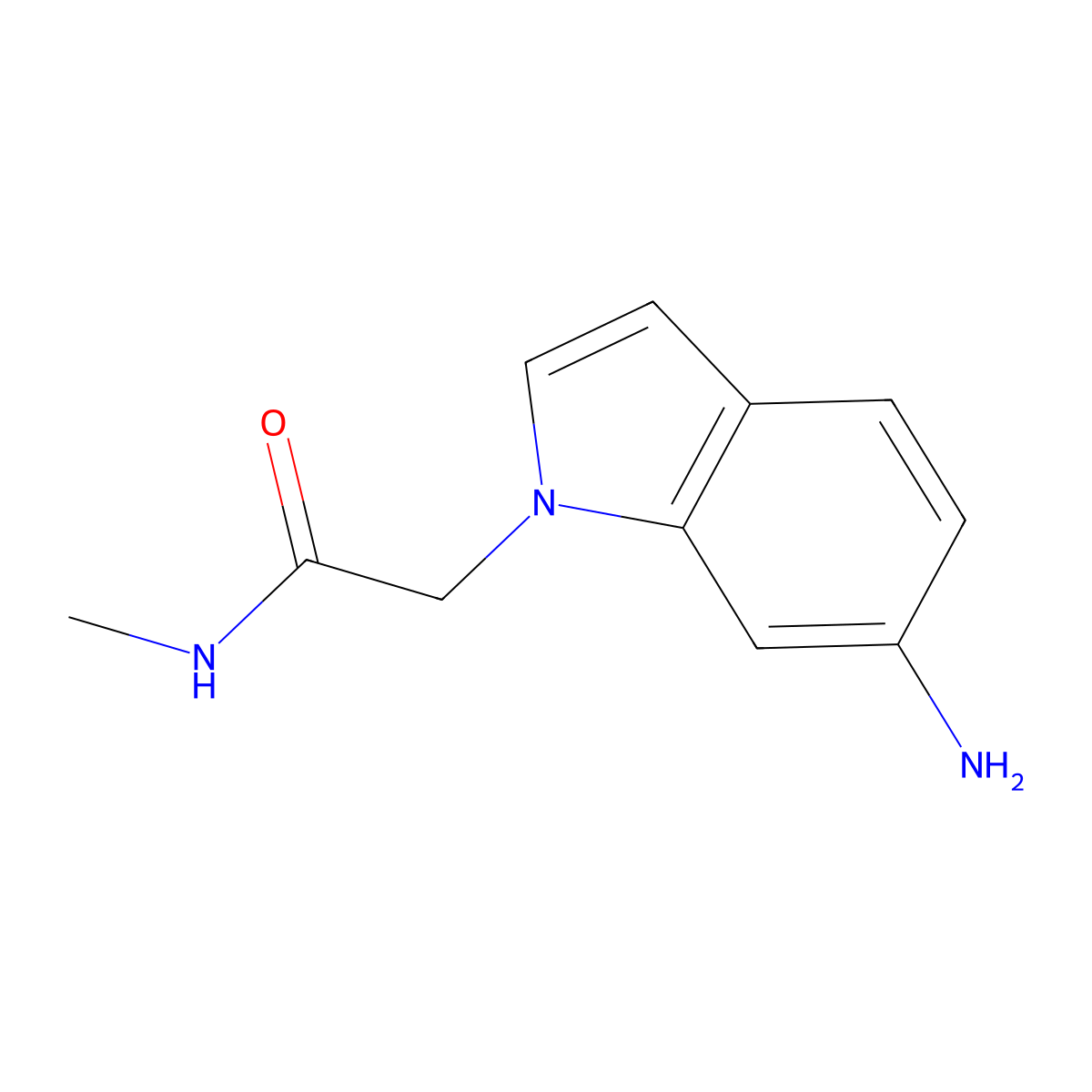 2-(6-amino-1H-indol-1-yl)-N-methylacetamide molecular structure, CAS 1096264-36-6