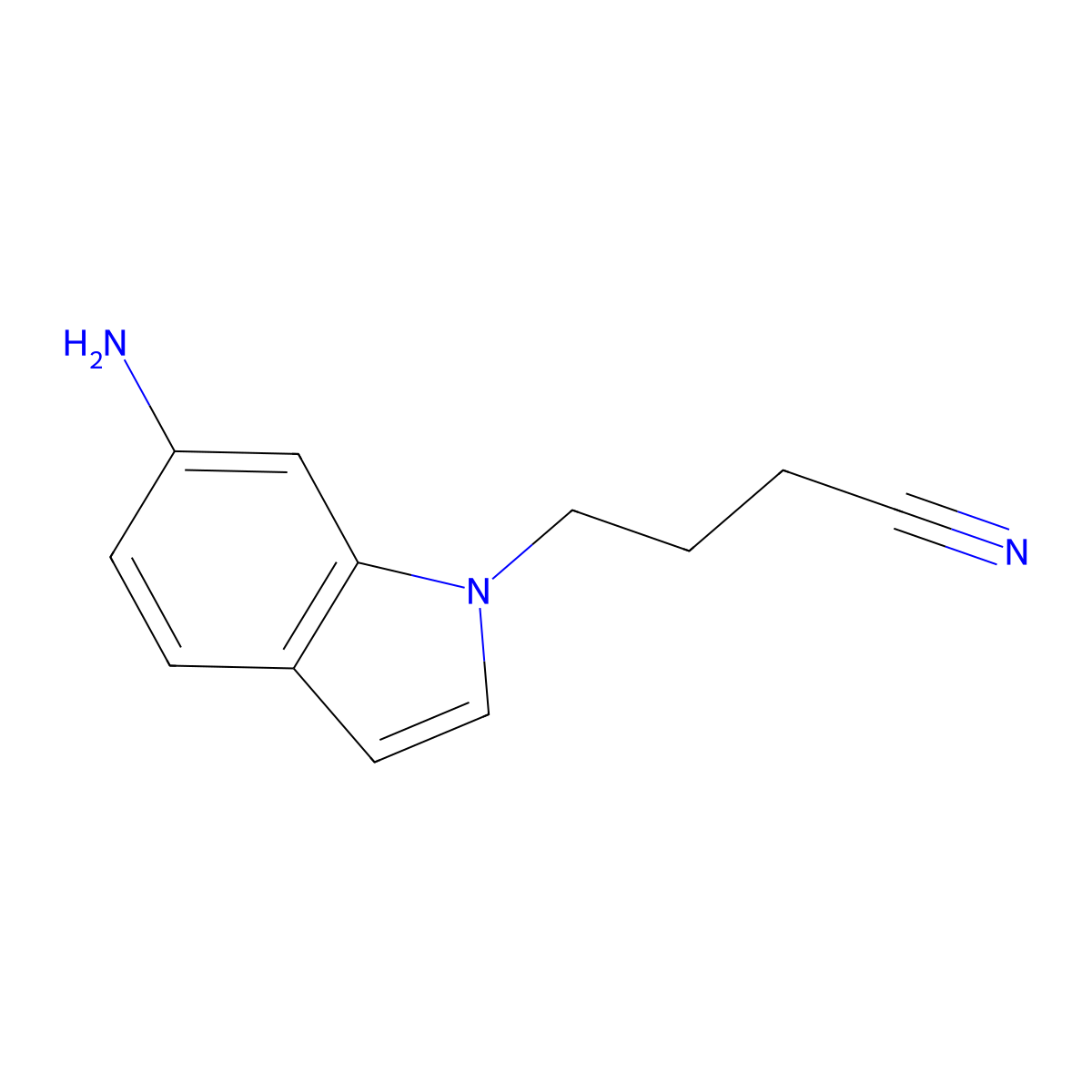 4-(6-Amino-1h-indol-1-yl)butanenitrile molecular structure, CAS 1096264-45-7