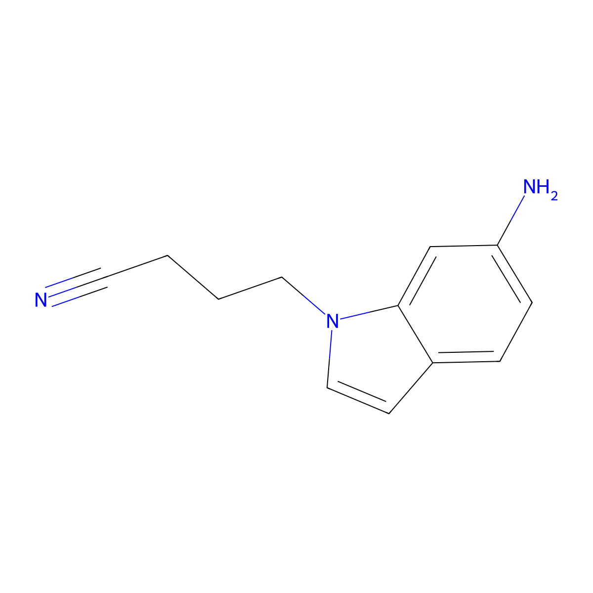 4-(6-Amino-1h-indol-1-yl)butanenitrile molecular structure, CAS 1096264-45-7