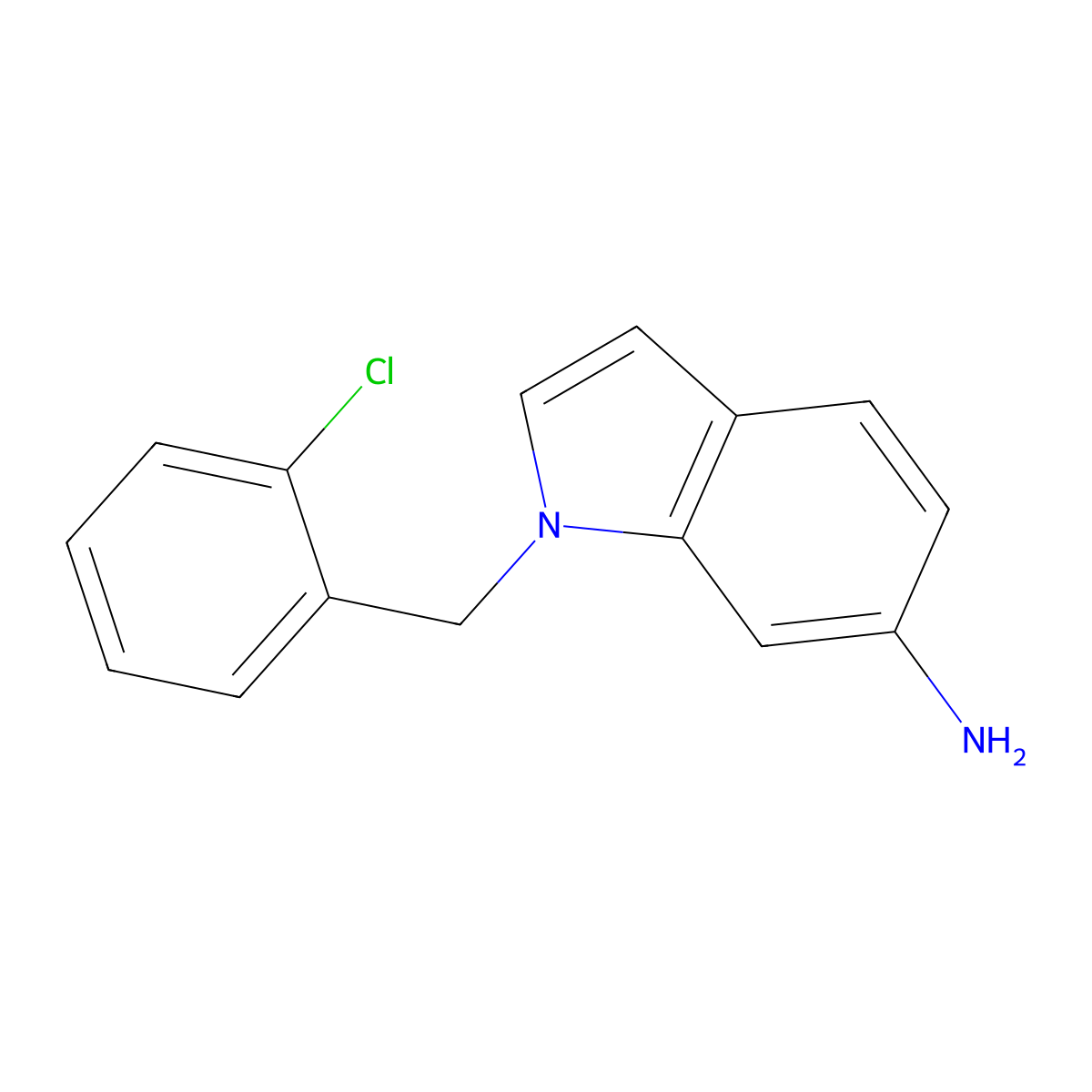 1-[(2-chlorophenyl)methyl]-1H-indol-6-amine molecular structure, CAS 1096264-48-0